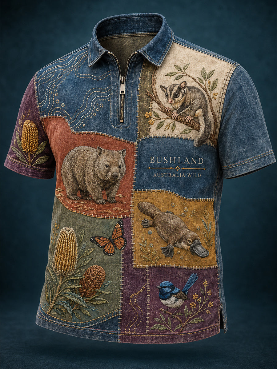 Men's Australian Animals Short Sleeve Shirt