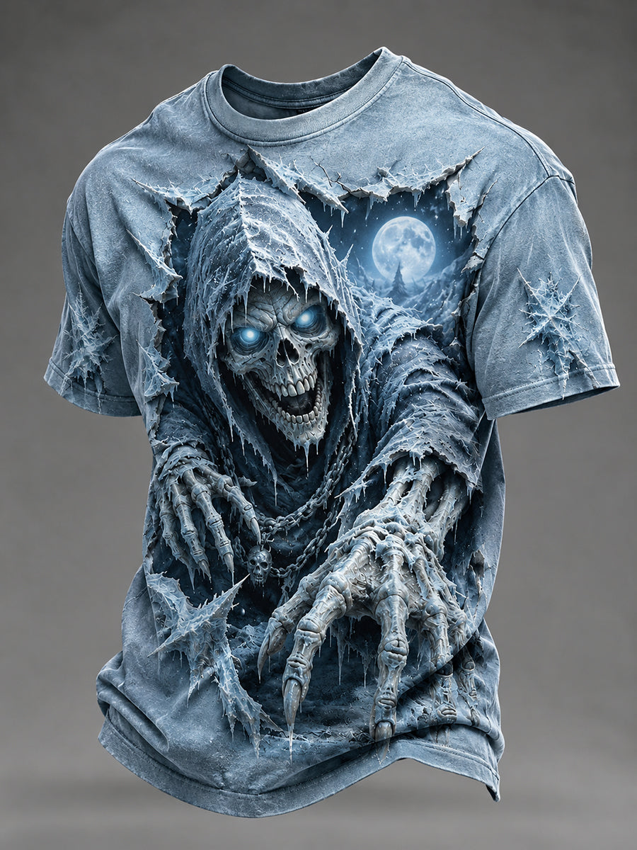 Men's Halloween Art Print Causal T-shirt