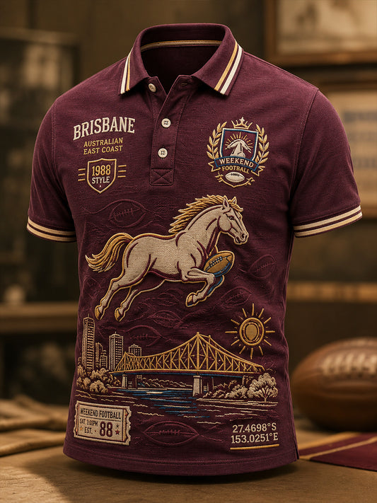 Men's Australian Rugby Denver Broncos Fans Lovers Short Sleeve Shirt