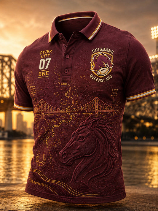 Men's Australian Rugby Denver Broncos Fans Lovers Short Sleeve Shirt