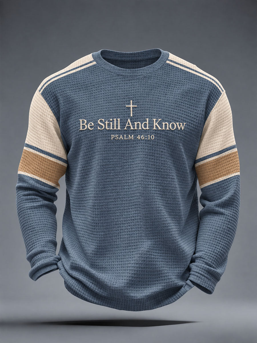 Men's Be Still And Know Waffle Top