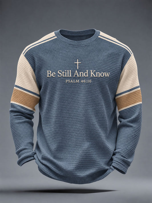 Men's Be Still And Know Waffle Top