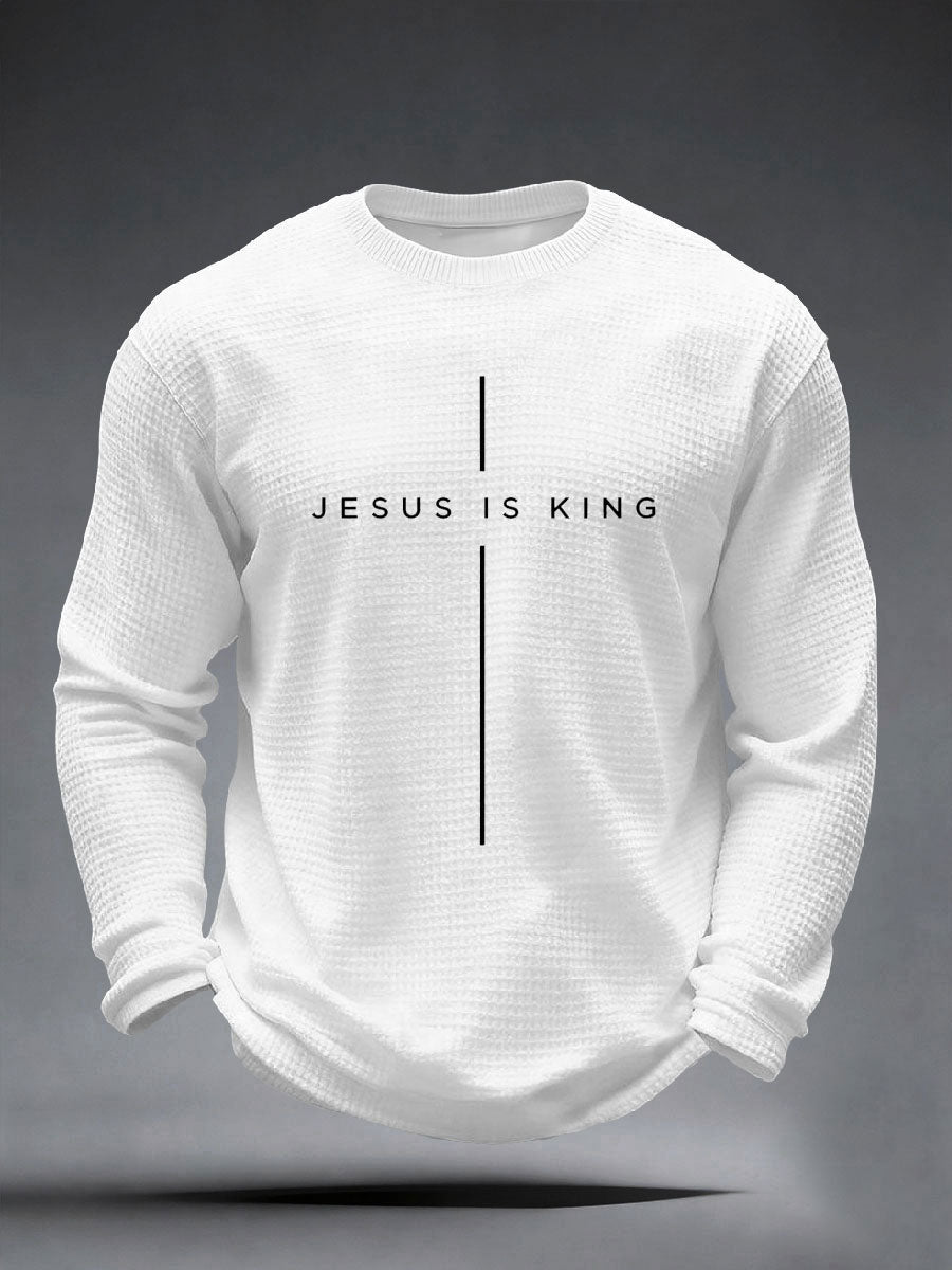 Men's Jesus Is King Waffle Top