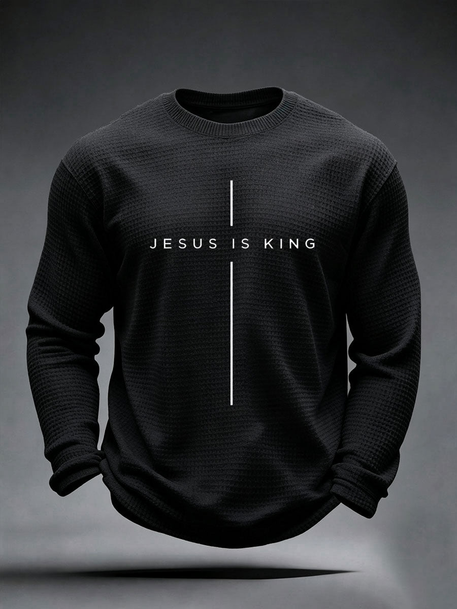 Men's Jesus Is King Waffle Top