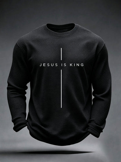 Men's Jesus Is King Waffle Top