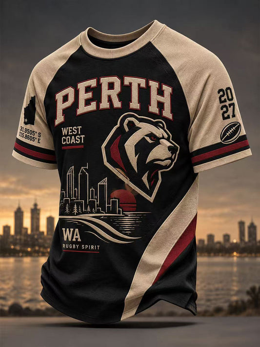Men's Australian Rules Football Fans Lover Short Sleeve T-Shirt