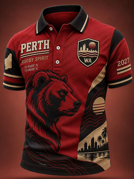 Men's Australian Rules Football Fans Lover Short Sleeve Shirt