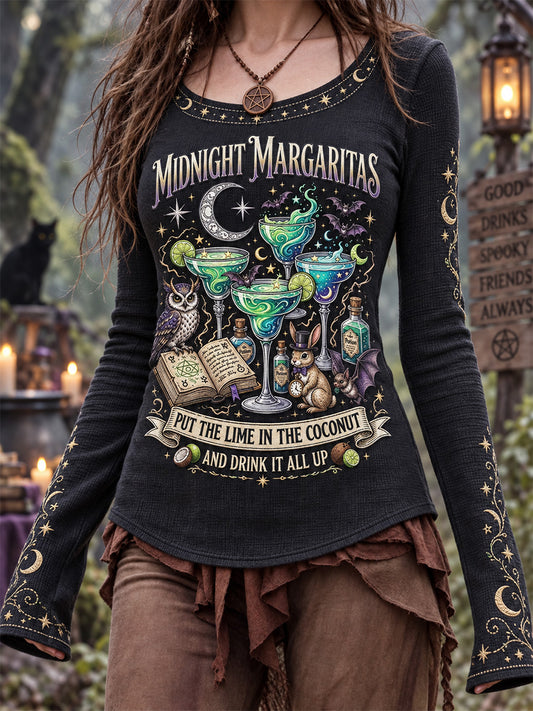 Women's Put The Lime In The Coconut Print Round-Neck Long-Sleeve T-Shirt