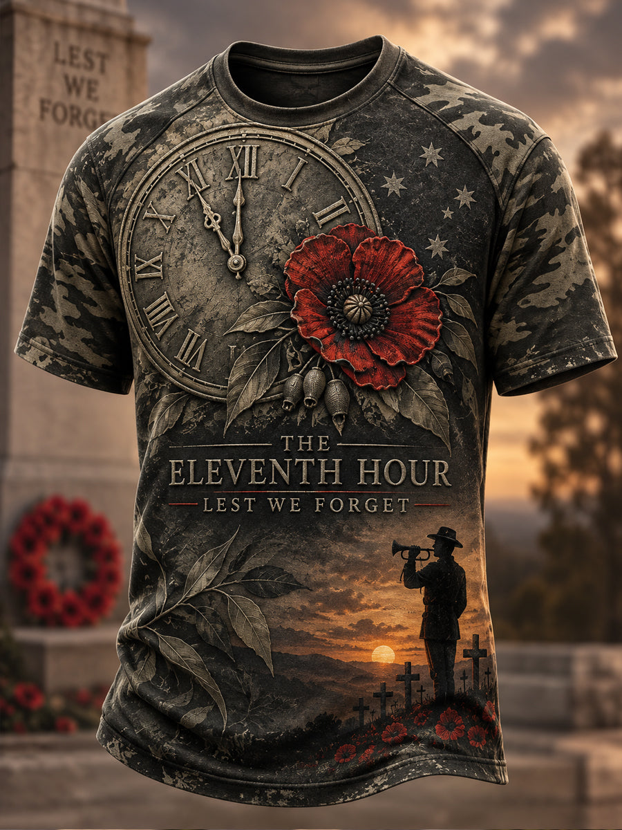 Men's Remembrance Day Commemoration In Australia Short Sleeve T-Shirt