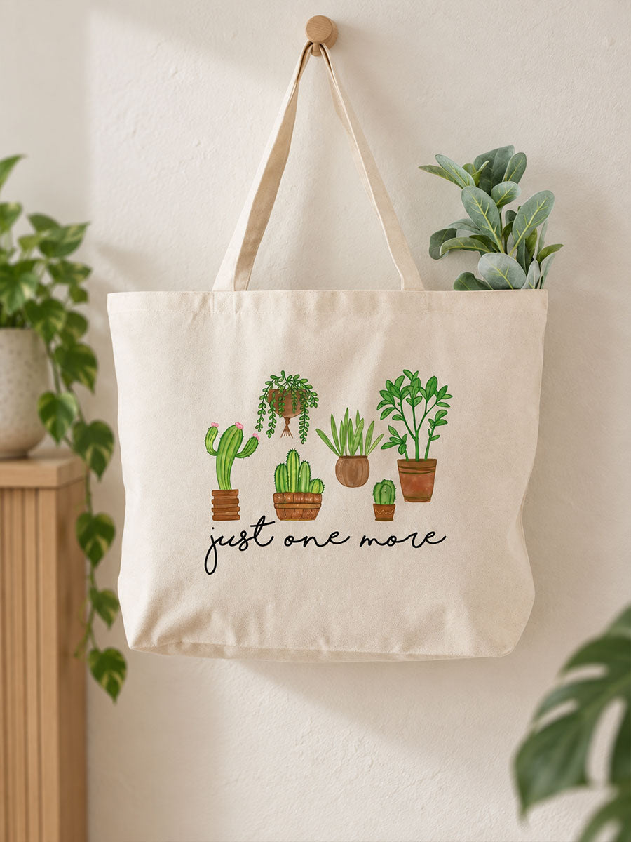 Plants Lover Art Printed Canvas Bag