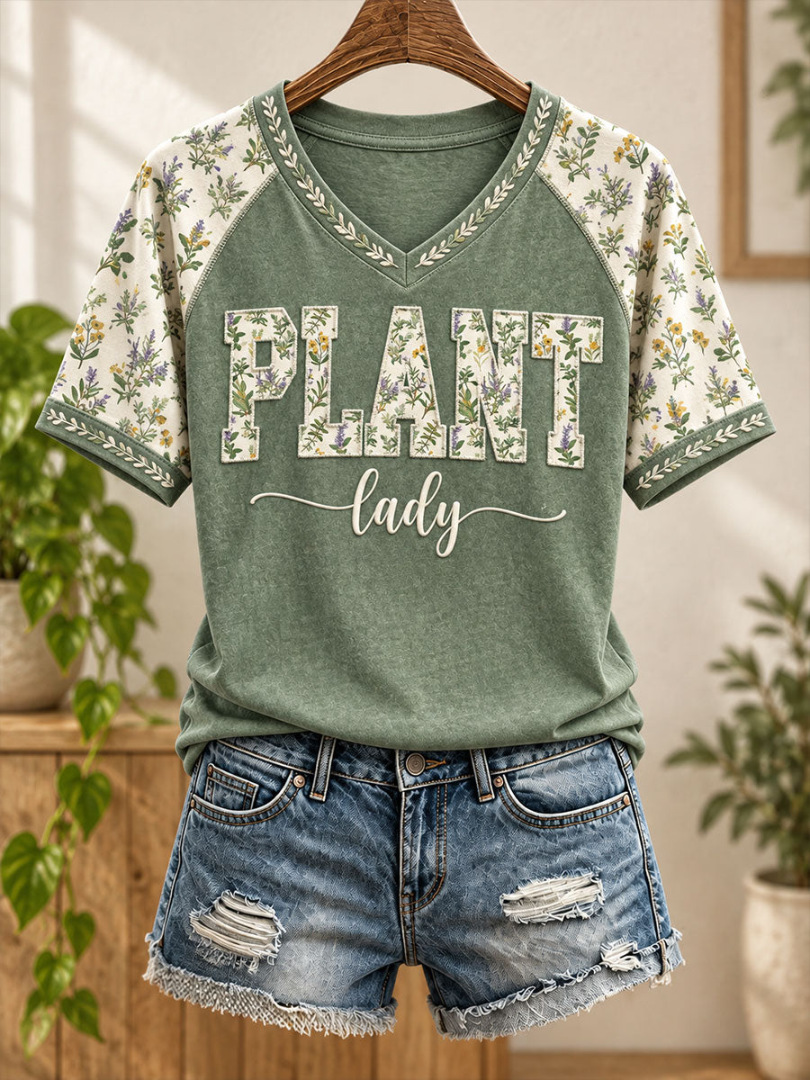 Women's Plants Lover Art Printed T-Shirt
