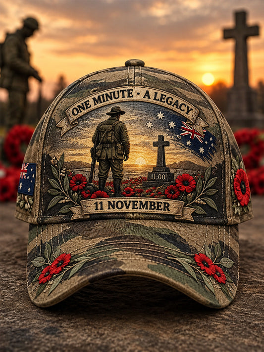 Unisex Australian Remembrance Day Veteran Commemorative  Hat