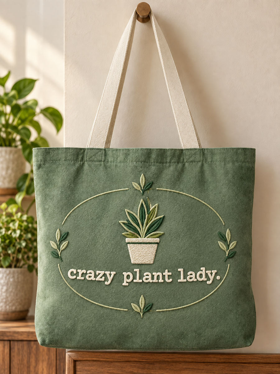 Plants Lover Art Printed Canvas Bag