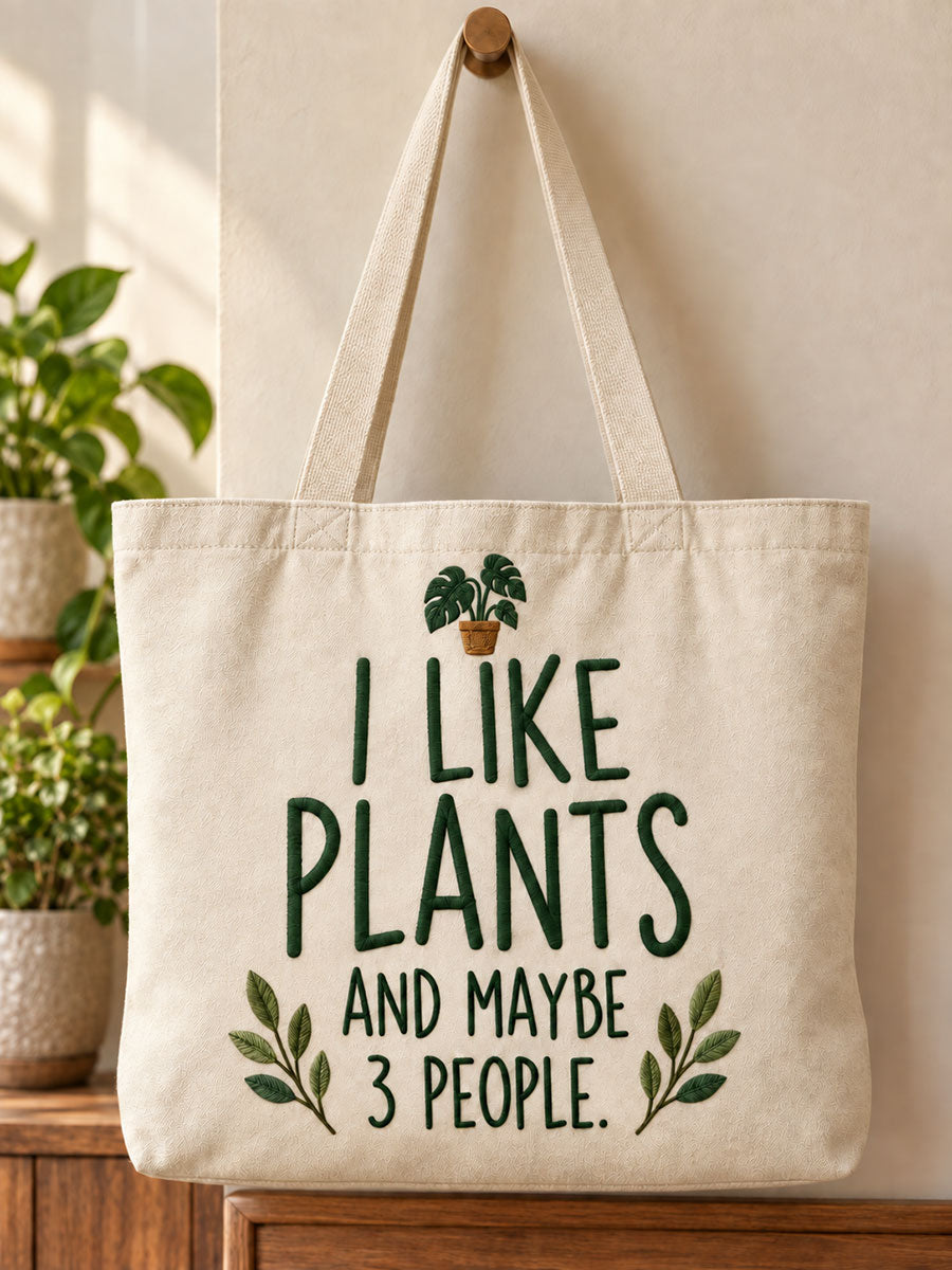 Plants Lover Art Printed Canvas Bag