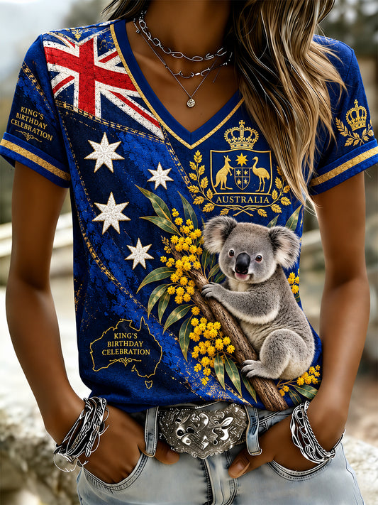 Women's  Vintage Australian Holiday Casual Comfortable Short Sleeve T-Shirt