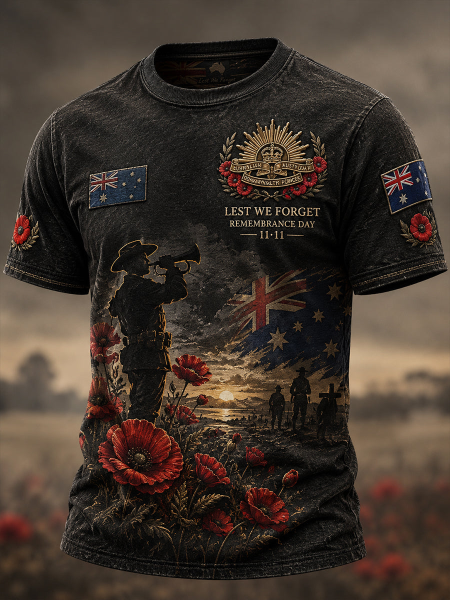 Men's Remembrance Day In Australia Short Sleeve T-Shirt