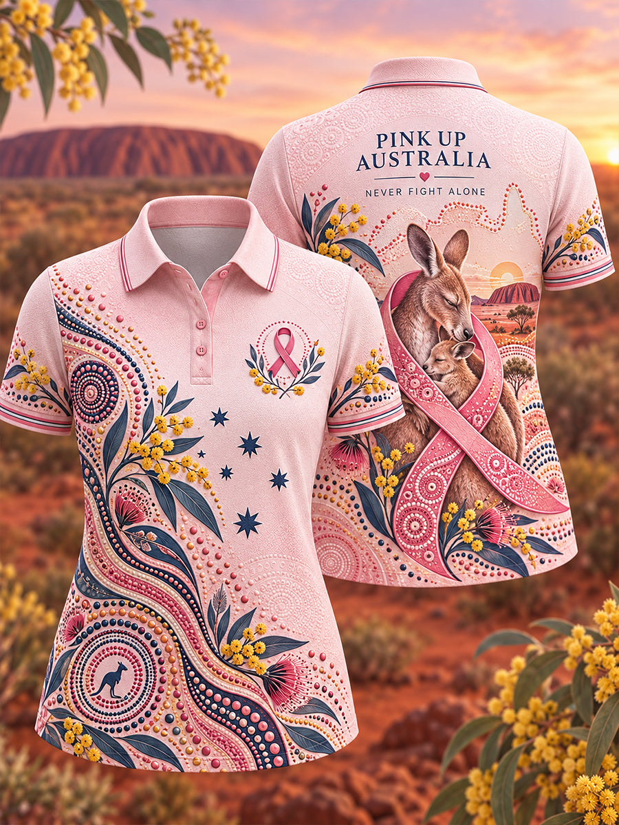 Women's Breast Cancer Awareness Culture In Australia Polo T-Shirt