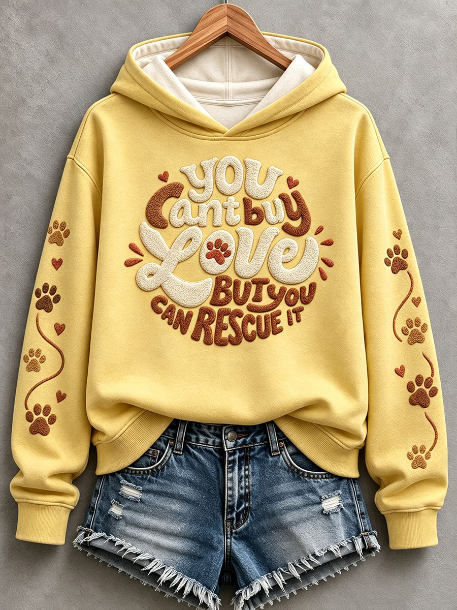 Women's Adopt a Dog Month Pet Lover Print Sweatshirt
