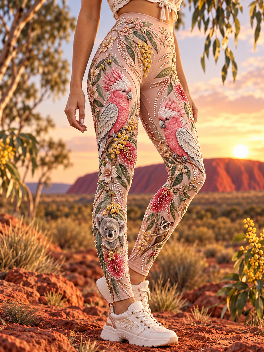 Women's Australian Animals High-Waisted Slim Fit Casual Leggings