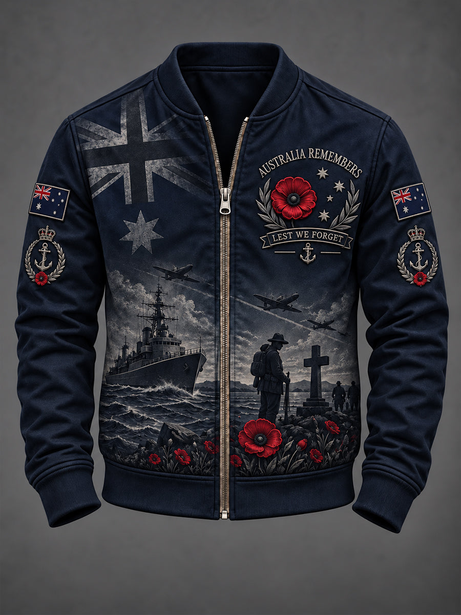 Men's Remembrance Day in Australia  Printed Monkey Jacket