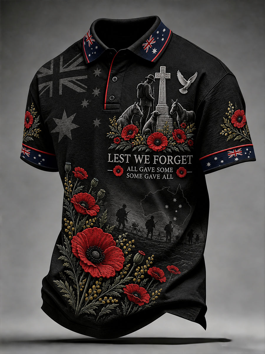Men's Remembrance Day in Australia Short Sleeve Shirt