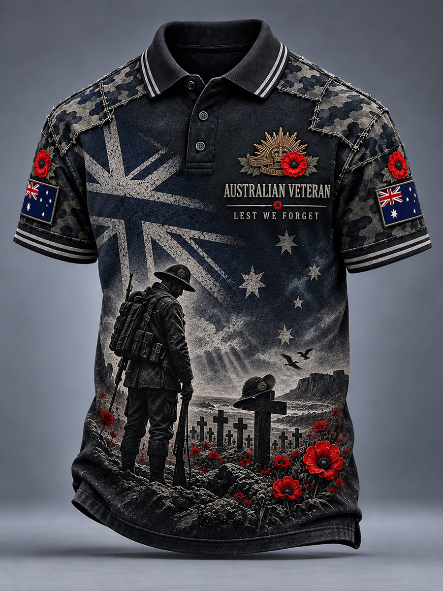 Men's Remembrance Day in Australia Short Sleeve Shirt