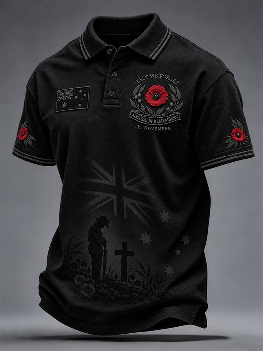 Men's Remembrance Day in Australia Short Sleeve Shirt