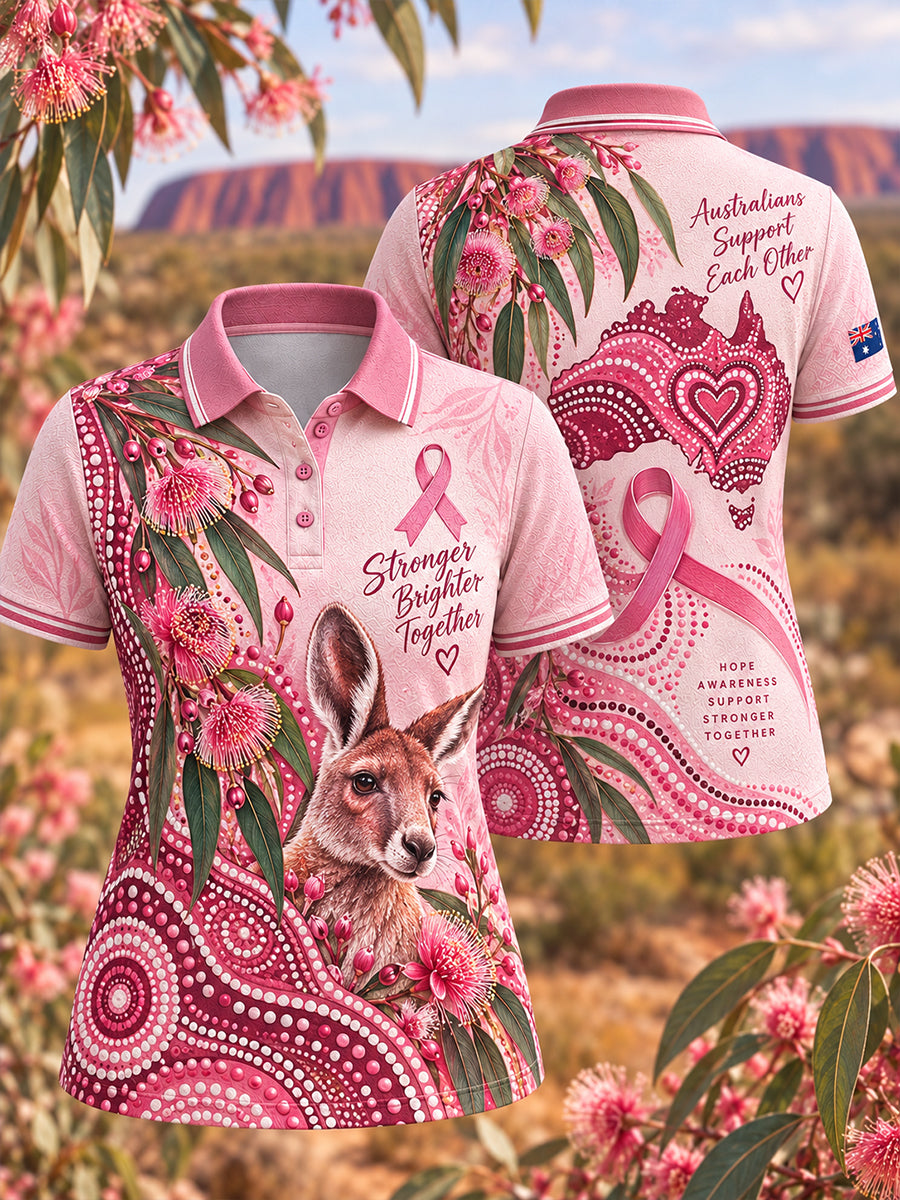 Women's Breast Cancer Awareness In Australia Polo T-Shirt