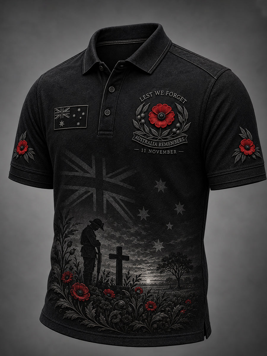 Men's Remembrance Day In Australia Short Sleeve Shirt