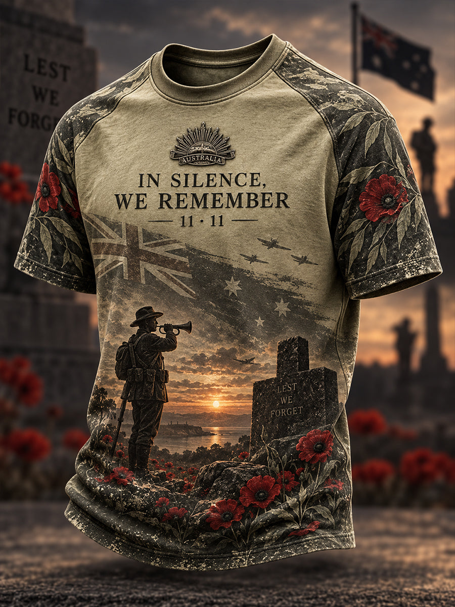 Men's Remembrance Day in Australia Short Sleeve T-Shirt