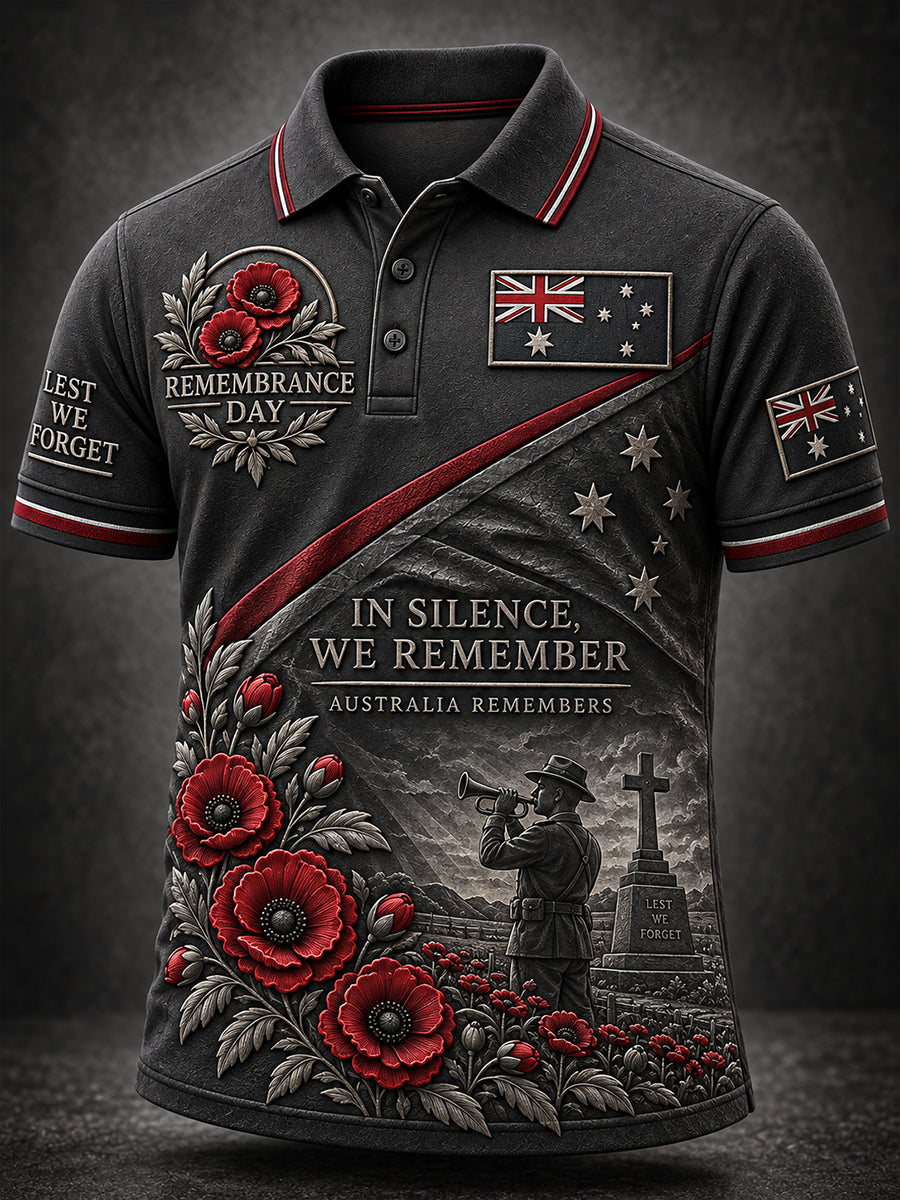 Men's Australian Veterans Remembrance Day Short Sleeve Shirt