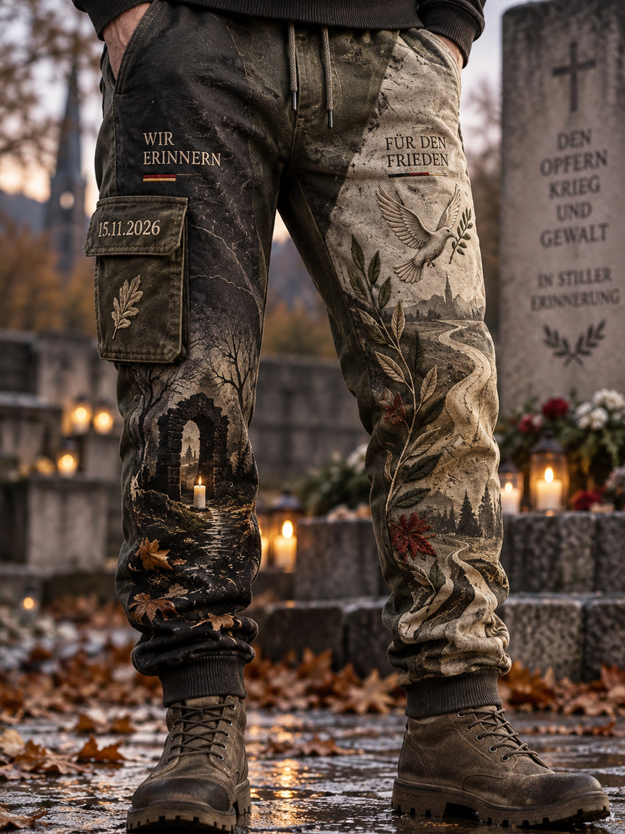 Men's Remembrance Day Casual Sweatpants Trousers