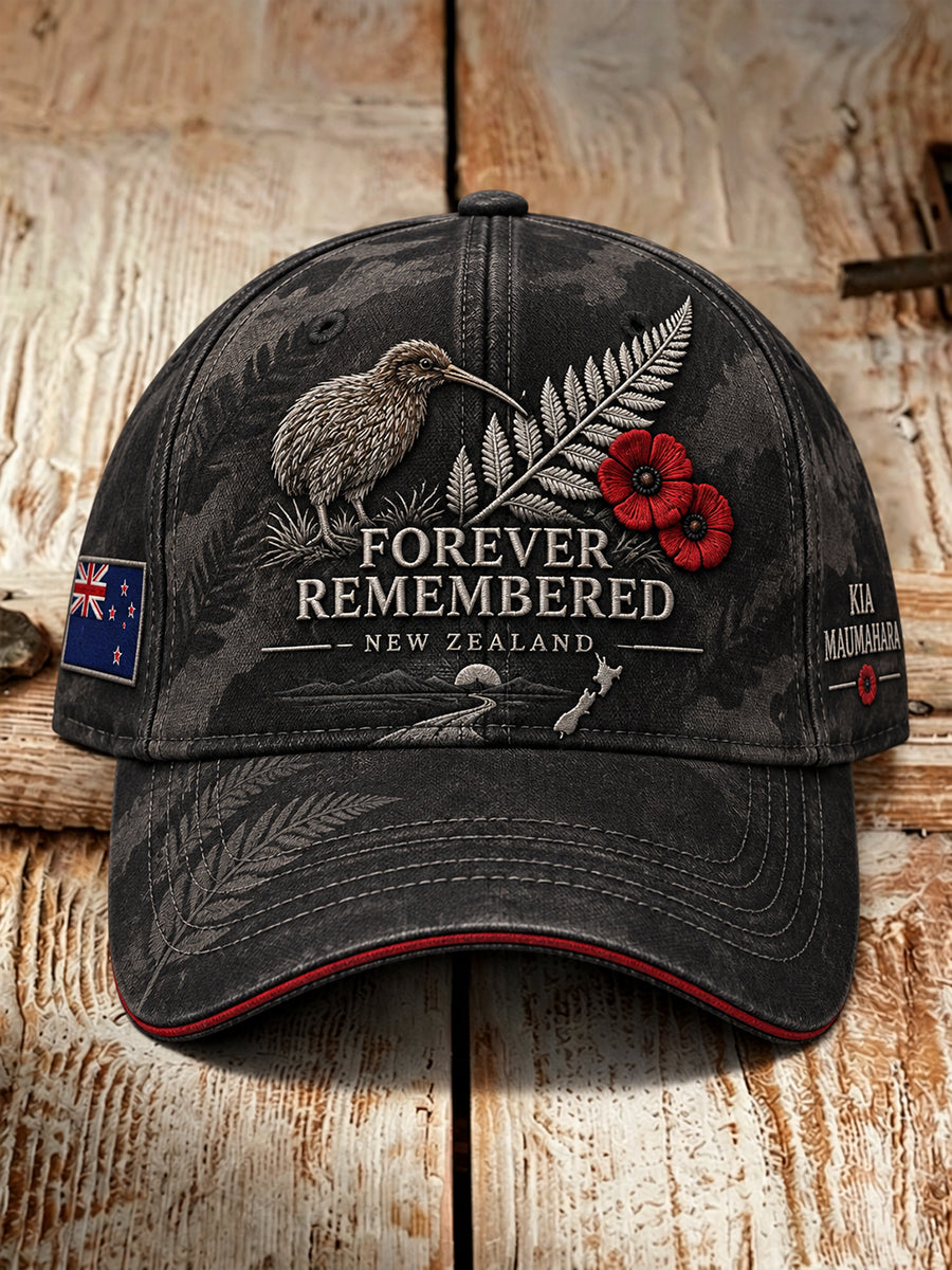 Unisex  New Zealand Veteran Remembrance Day Hat