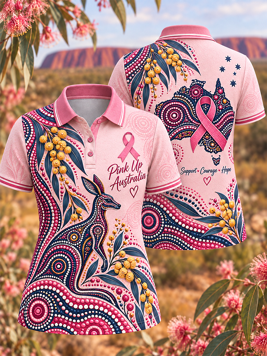 Women's Breast Cancer Awareness in Australia Polo T-Shirt