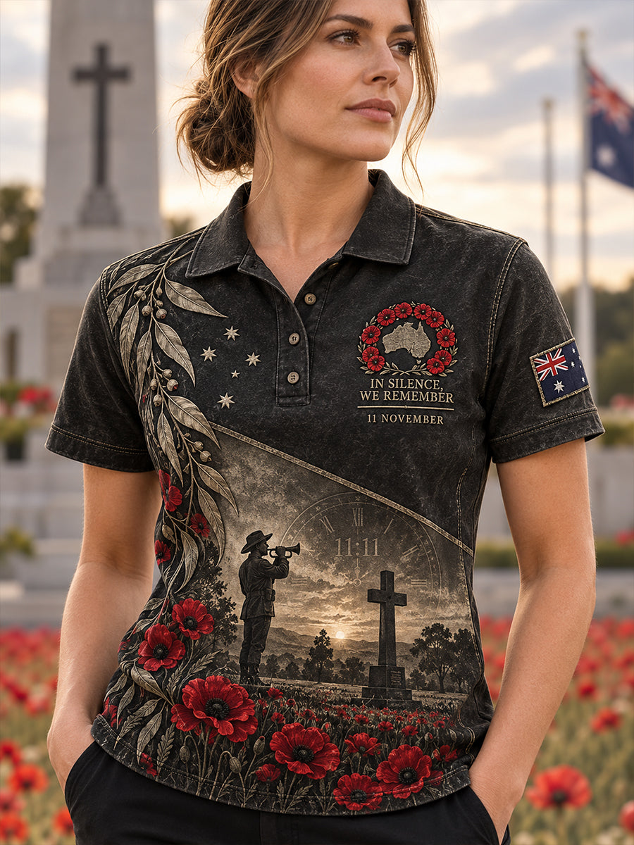 Women's Australian Veterans Remembrance Day Polo T-Shirt