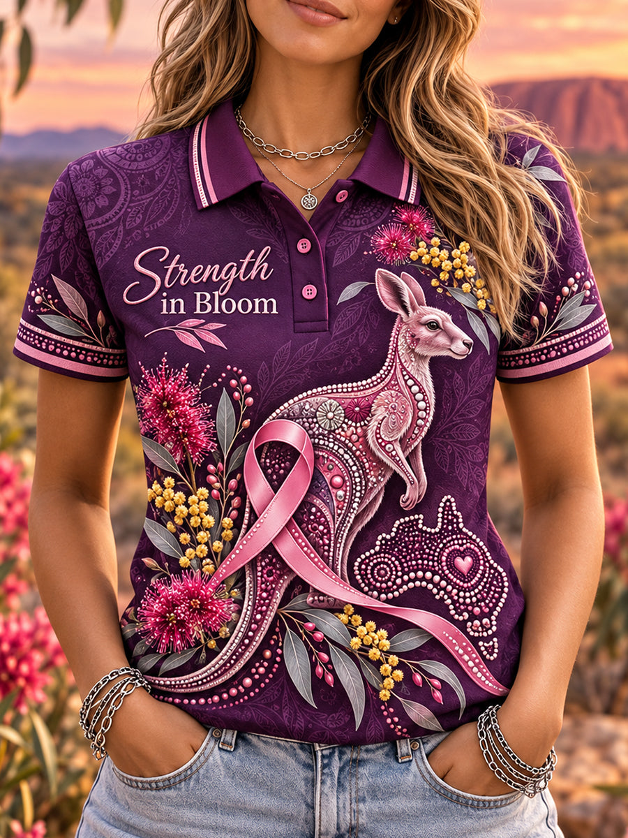 Women's Breast Cancer Awareness In Australia Polo T-Shirt