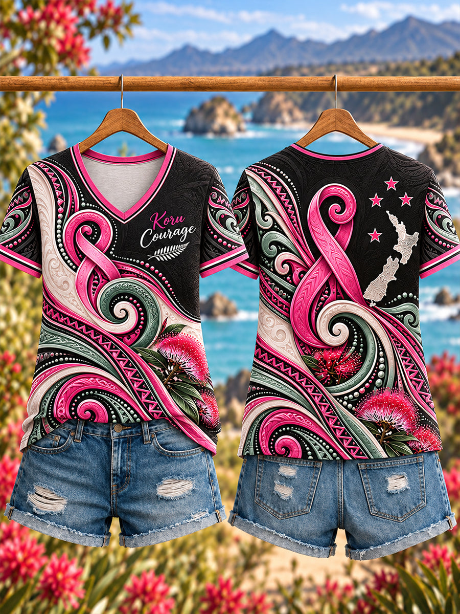 Women's New Zealand Breast Cancer Awarenessshort-Sleeved T-Shirt