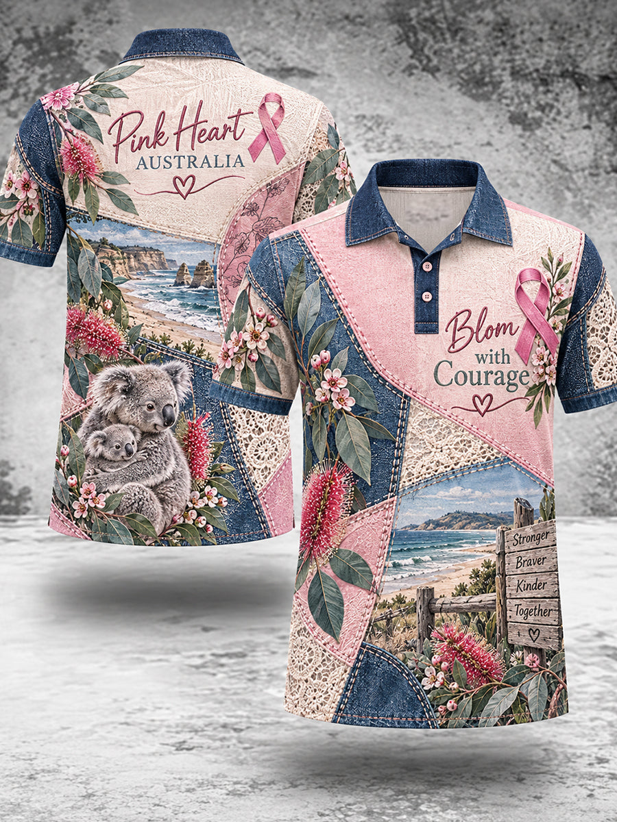 Women's Australian Breast Cancer Awareness Polo T-Shirt