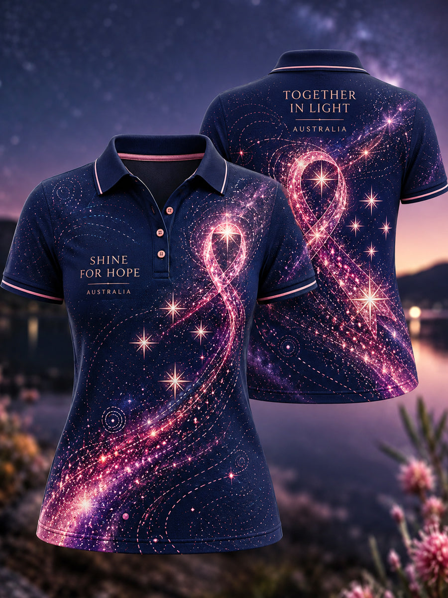 Women's Australian Breast Cancer Awareness Polo T-Shirt
