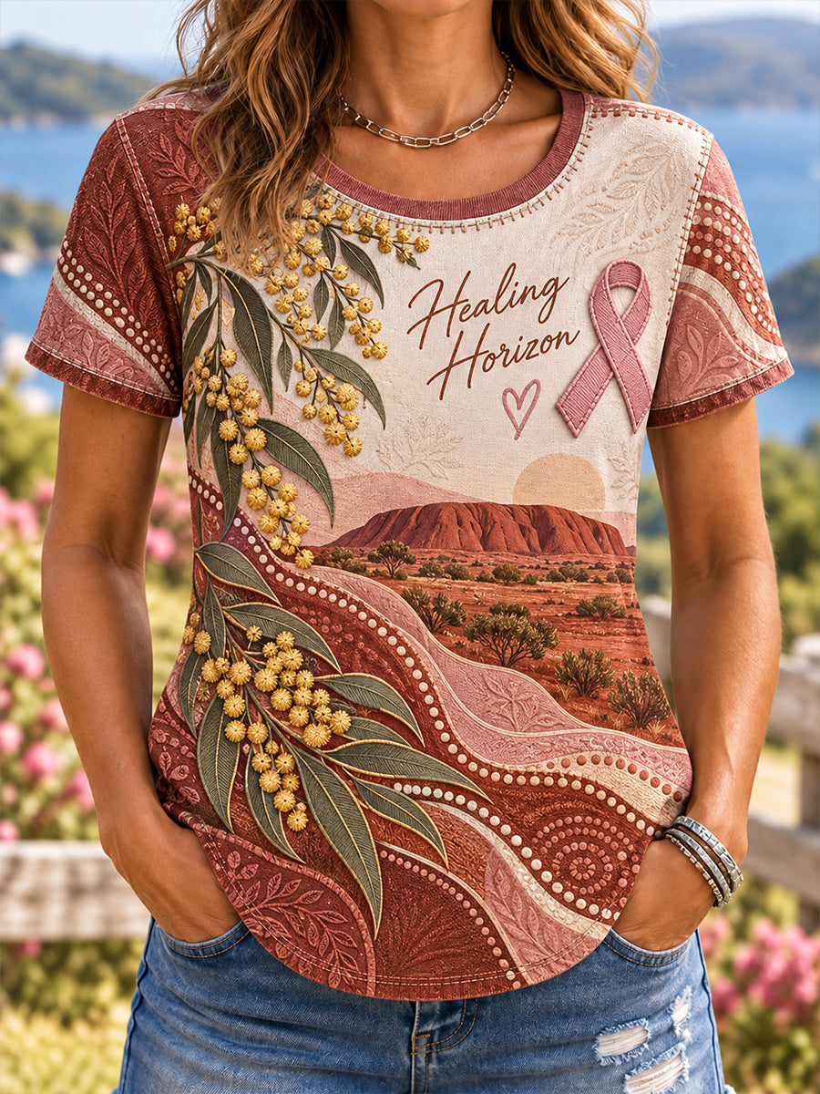 Women's Australian Breast Cancer Awareness Short-Sleeved T-Shirt
