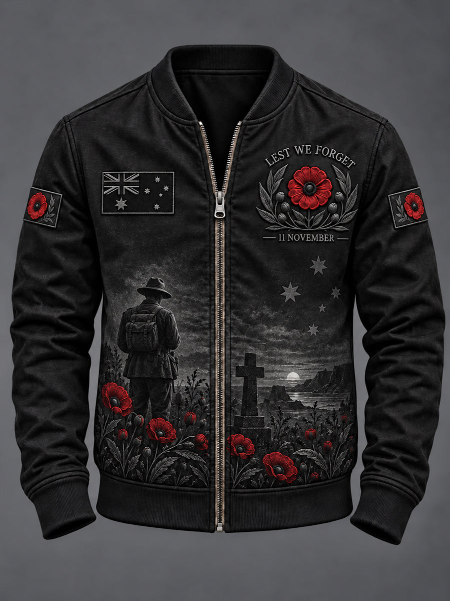 Men's Remembrance Day in Australia  Printed Monkey Jacket