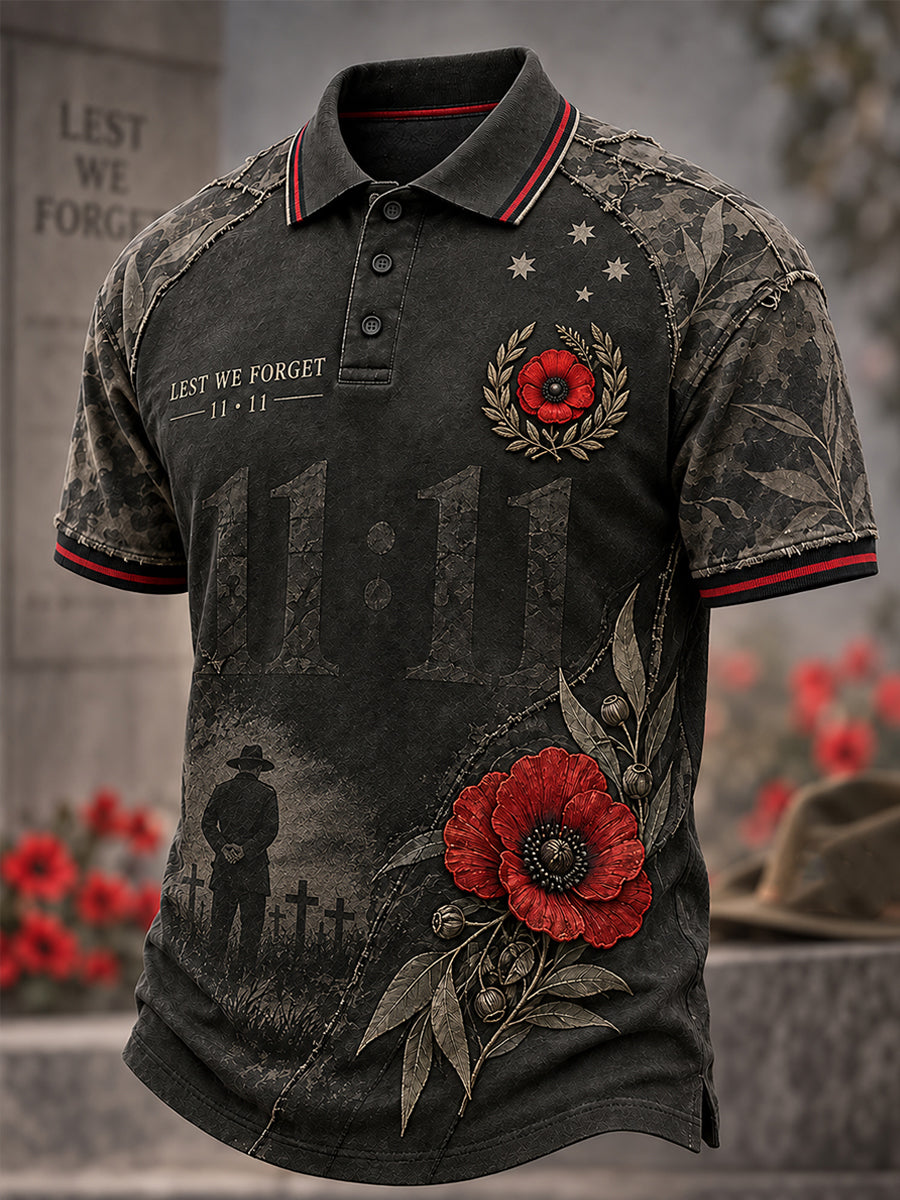 Men's Australian Remembrance Day Short Sleeve Shirt