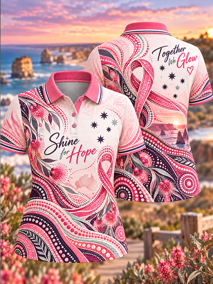 Women's Australian Breast Cancer Awareness Polo T-Shirt