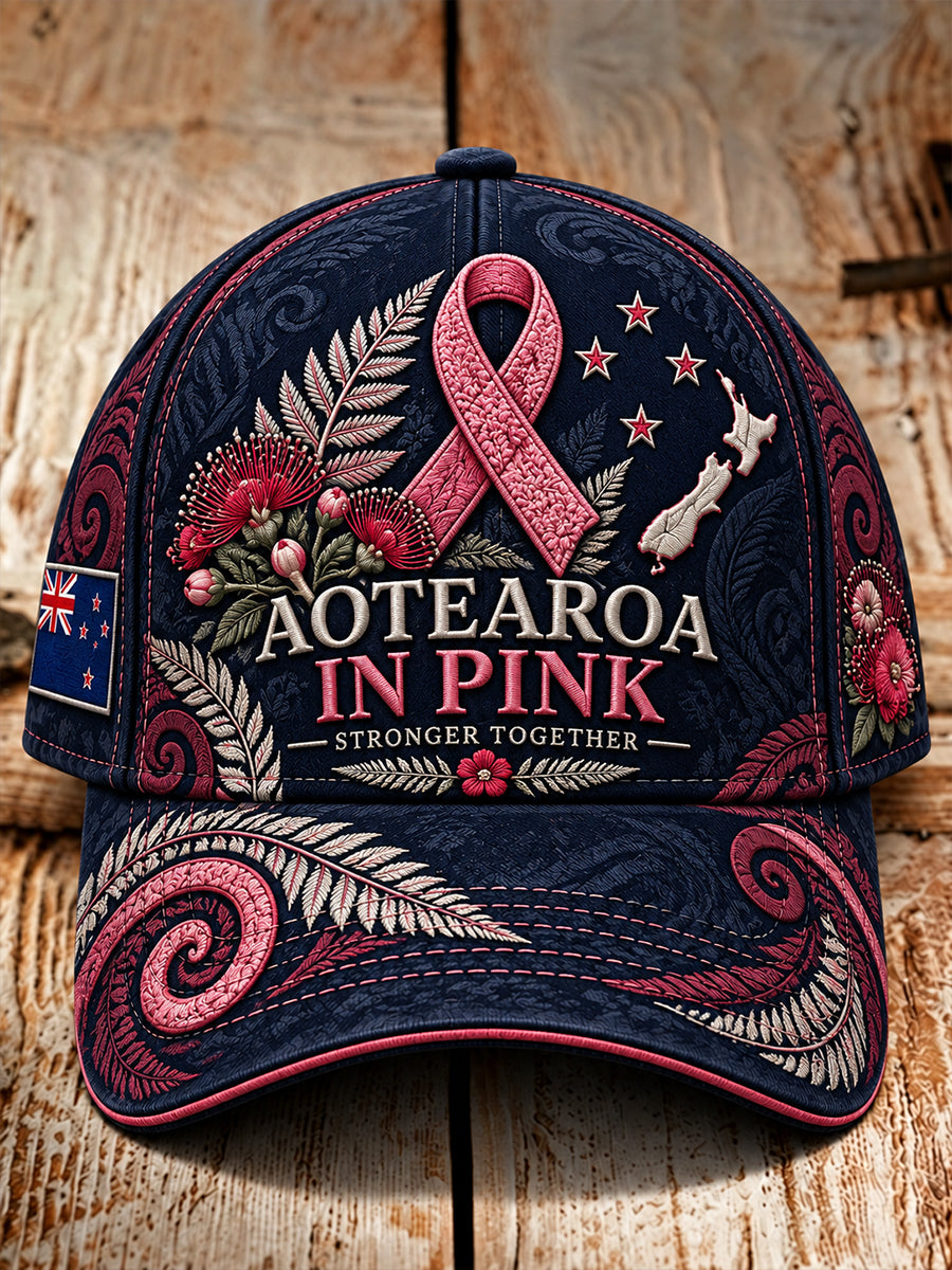 Unisex New Zealand Breast Cancer Awareness Hat