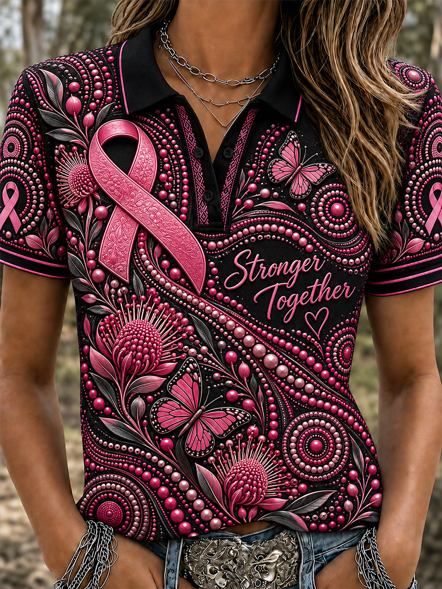 Women's Breast Cancer Awareness In Australia Polo T-Shirt