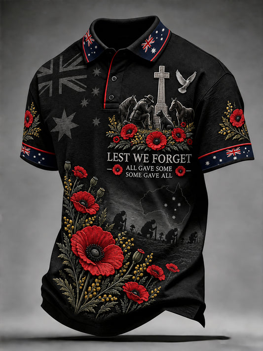 Men's Remembrance Day in Australia Short Sleeve Shirt