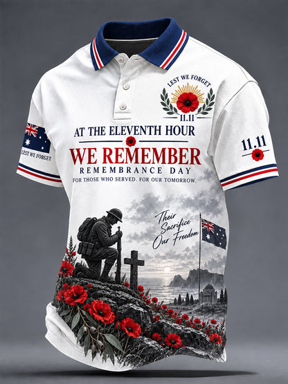 Men's Remembrance Day in Australia Short Sleeve Shirt