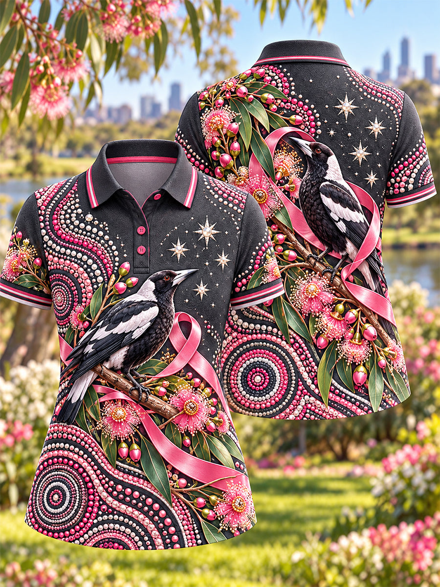 Women's Australian Breast Cancer Awareness Polo T-Shirt