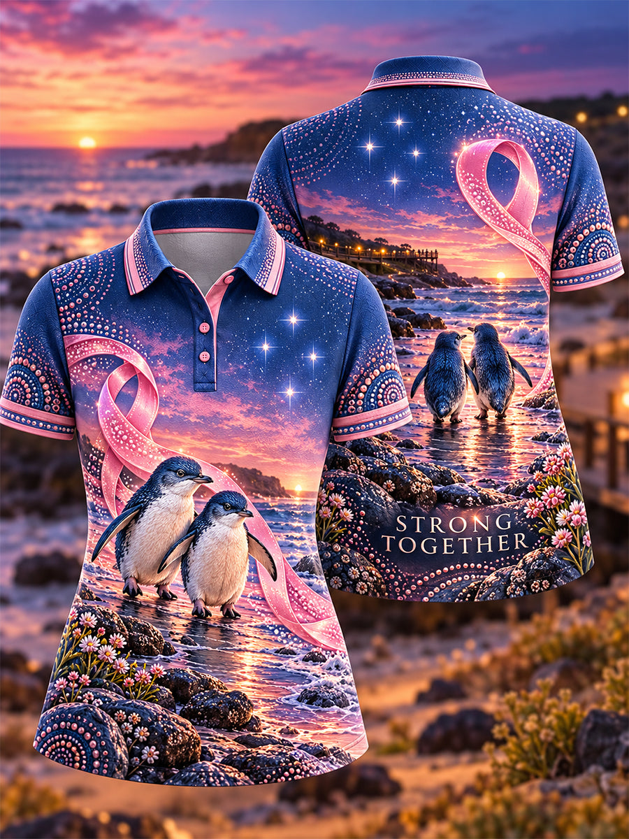Women's Australian Breast Cancer Awareness Polo T-Shirt