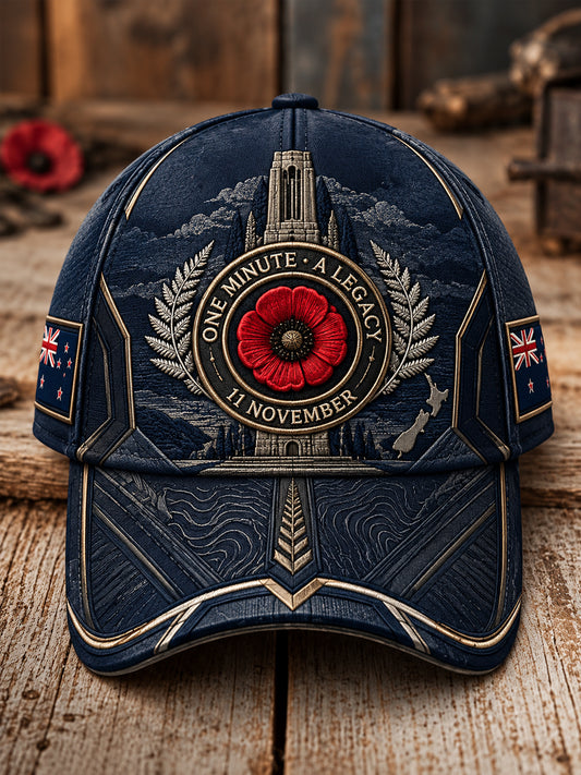Unisex New Zealand Veteran Remembrance Day Hat